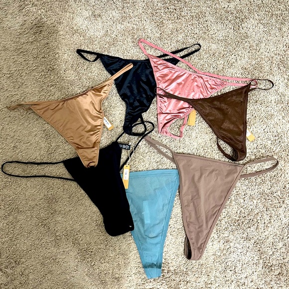 SKIMS Other - NWT SKIMS 7 Pair Bundle G-String Thongs Various Colors Size 4X